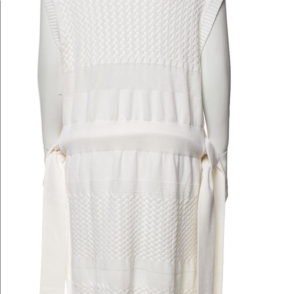 Whit wool knee length dress - Picture 3 of 5